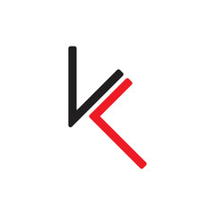 vector of letter kl simple geometric logo