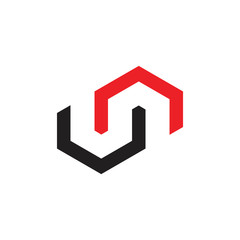 Obraz premium vector of letter nu home shape logo