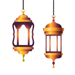 ramadan kareem lantern hanging icon