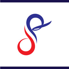 Obraz premium SR Initial Letter logo vector template