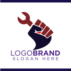 Labor Fist of struggle logo vector