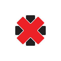 vector of letter x geometric logo