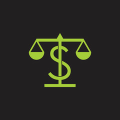 money balance height scale design symbol vector