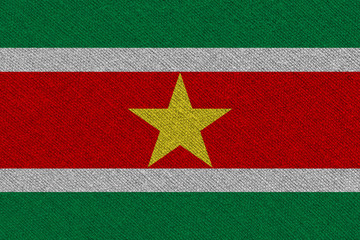 Suriname fabric flag