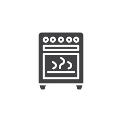 Kitchen stove vector icon. filled flat sign for mobile concept and web design. Gas Oven glyph icon. Symbol, logo illustration. Pixel perfect vector graphics