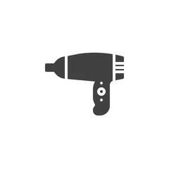 Hair dryer vector icon. filled flat sign for mobile concept and web design. Electric blow dryer glyph icon. Symbol, logo illustration. Pixel perfect vector graphics