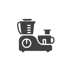 Food processor vector icon. filled flat sign for mobile concept and web design. Electric mixer and blender machine glyph icon. Symbol, logo illustration. Pixel perfect vector graphics