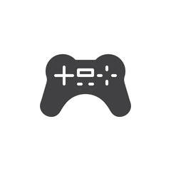 Gamepad controller vector icon. filled flat sign for mobile concept and web design. Game Joystick glyph icon. Symbol, logo illustration. Pixel perfect vector graphics