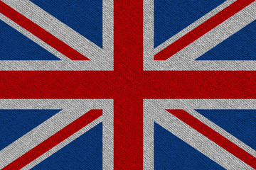 Fototapeta premium United Kingdom fabric flag