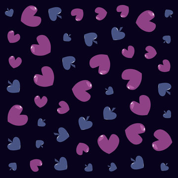 background hearts cards dark pattern