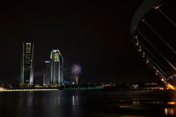 Fototapeta na wymiar Night city scape in Putrajaya