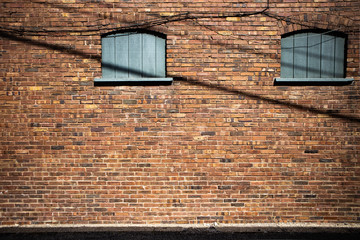 Brick wall with Boarded Windows