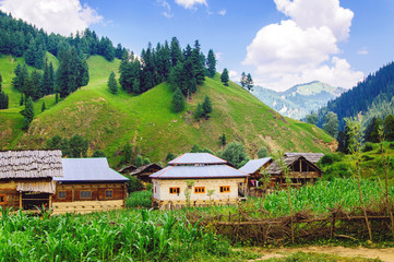 Houses in the Kashmir valley 