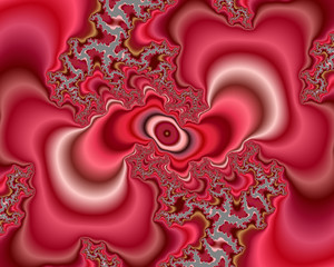 Pink red fractal abstract texture and flowery background