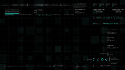 Futuristic motion graphic user interface head up display screen blank template with digital data...