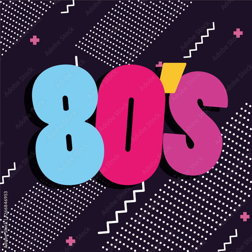 Poster retro 80s style