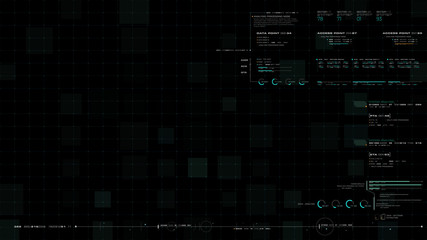 Futuristic motion graphic user interface head up display screen blank template with digital data...