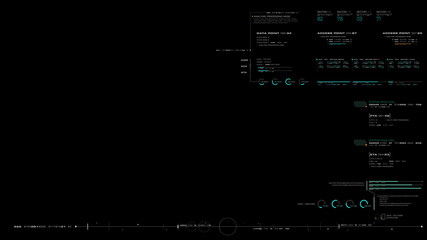 Futuristic motion graphic user interface head up display screen blank template with digital data...