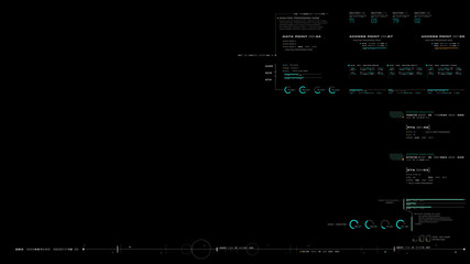 Futuristic motion graphic user interface head up display screen blank template with digital data...