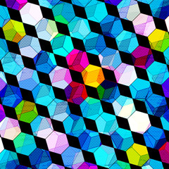 psychedelic colored polygons abstract geometric background