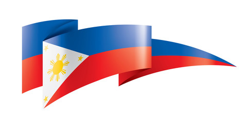 Philippines flag, vector illustration on a white background