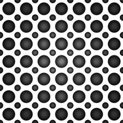 Volume realistic texture, gray 3d Circle Dot geometric pattern