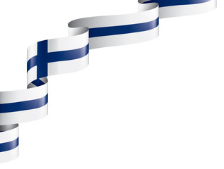 Obraz premium Finland flag, vector illustration on a white background