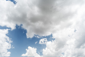 Blue sky and white clouds in a clear sky