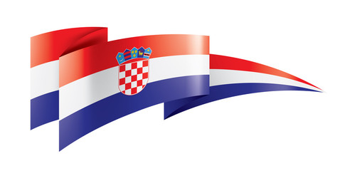 Croatia flag, vector illustration on a white background