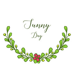 Vector illustration invitation sunny day with spring flower frame