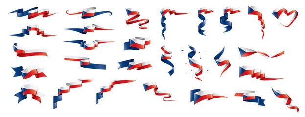 Fototapeta Czechia flag, vector illustration on a white background obraz