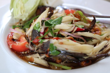 yummy crab papaya salad