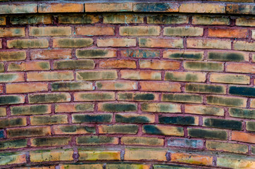 Old red brick wall background - texture pattern