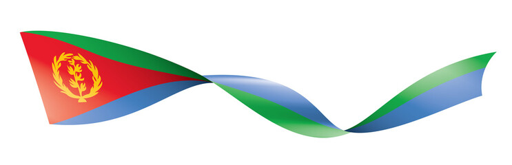 Fototapeta premium Eritrea flag, vector illustration on a white background