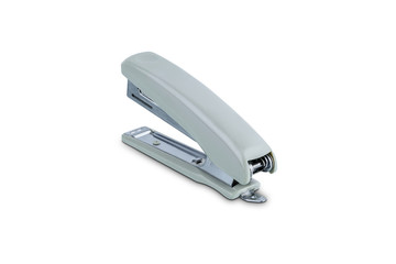 Office stationary Gray stapler isolated on white background isolated on white background