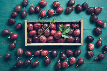 passion fruit In a wooden box 