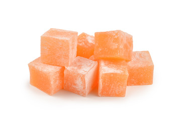 Sweet turkish delight isolated on white background.