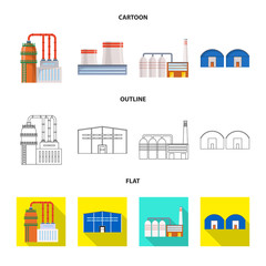 Obraz premium Vector illustration of production and structure sign. Set of production and technology vector icon for stock.
