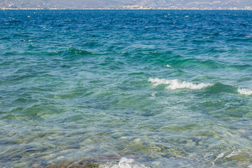 Fototapeta na wymiar sea water background surface and waves