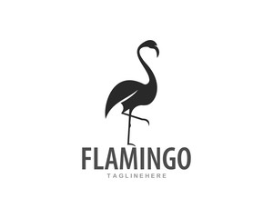 Flamingo logo ilustration vector