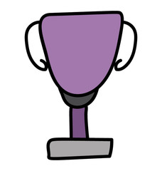 Doodle icon of trophy, triumph concept