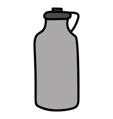 Water bottle, doodle design icon