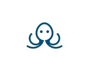 Octopus logo ilustration vector