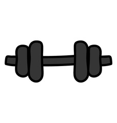 Doodle icon design of dumbbell