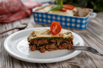 Homemade italian lasagne