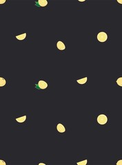 lemon vector seamless pattern