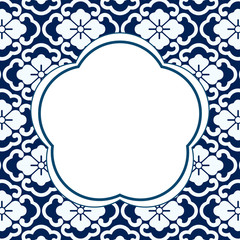 Chinese Porcelain Style Background, Template, The Flowers Pattern