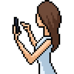 Fototapeta premium vector pixel art play smartphone