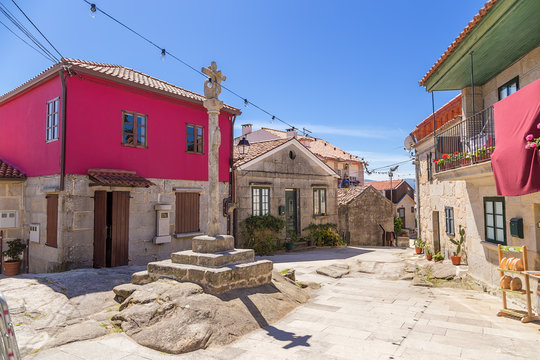 Combarro, Spain. Stone cross