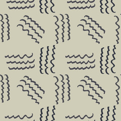 hand-drawn gray seamless pattern. vector illustration